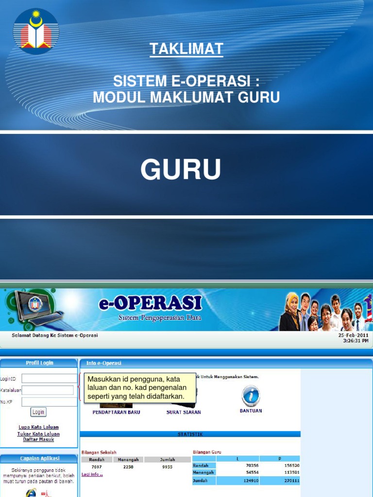 Bahan Taklimat Guru E Operasi