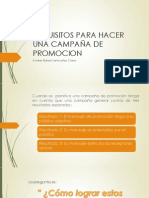 Requisitos para Hacer Una Campaña de Promocion