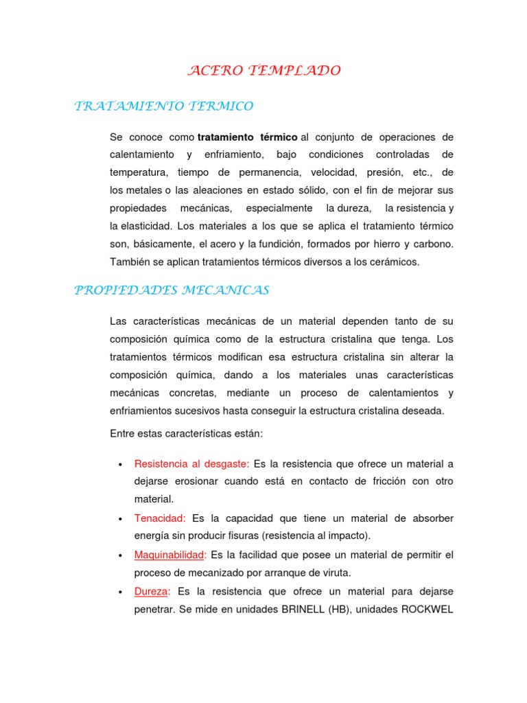 ACERO TEMPLADO