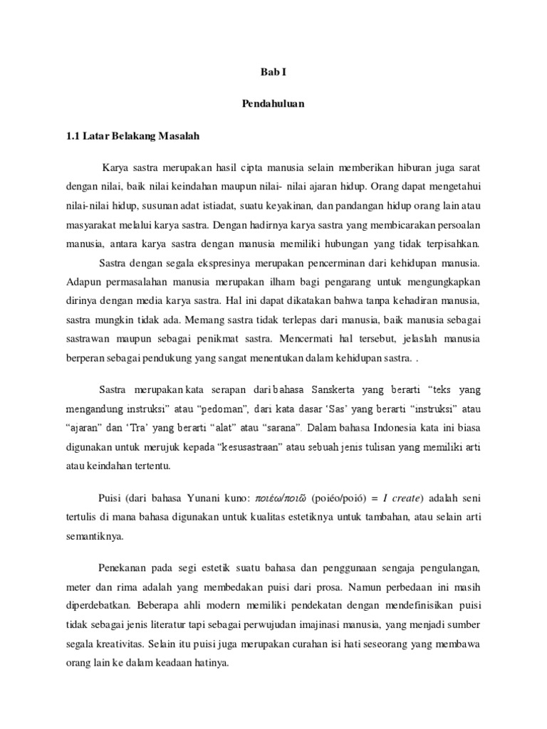 Makalah Analisis Puisi Senja Dipelabuhan Kecil Pdf