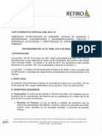 Carta Normativa Especial 2013-01