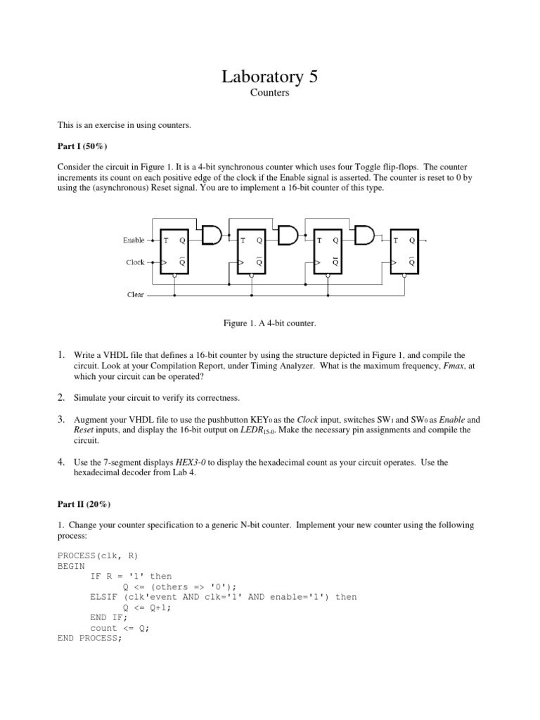 Laboratory 5: Counters | PDF