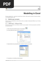 Modeling in Excel