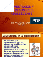 Alimentacion y Nutricion en El Adolescente