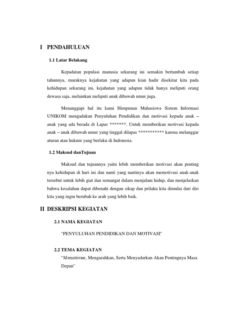 PROPOSAL Penyuluhan Pendidikan Lapas