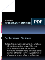 Performance Minimums: by Chris Lessey