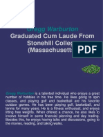 Gregg Warburton Graduated Cum Laude From Stonehill College (Massachusetts)