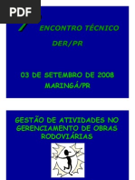 gerenciamento obras rodoviarias