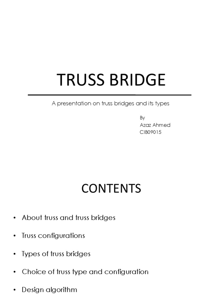 Overview of Truss Bridge Types | PDF | Truss | Civil Engineering