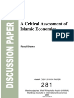 A Critical Assessment of Islamic Economics