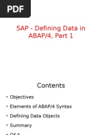 04_SAP - Defining Data in ABAP