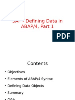 04 - SAP - Defining Data in ABAP