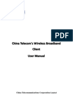 China Telecom's Wireless Broadband Client - User Manual