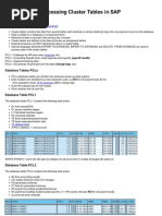 Accessing Cluster Tables in SAP