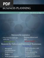 Business Planning: AARTI CHAWLA, MBA (B.E) (2.3), 8141