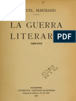 Manuel Machado La Guerra Literaria 1898 1914