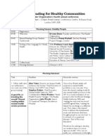 The Reader Organisation 2013 Conference Programme