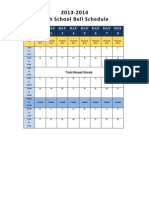Bell Schedule 2013-14
