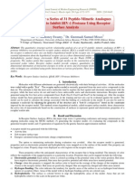 QSAR Study for a Series of 31 Peptide-Mimetic Analogues 
with the Ability to Inhibit HIV-1 Protease Using Receptor Surface Analysis