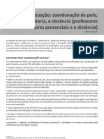 Diretrizes de atuação para coordenação, tutoria e docência