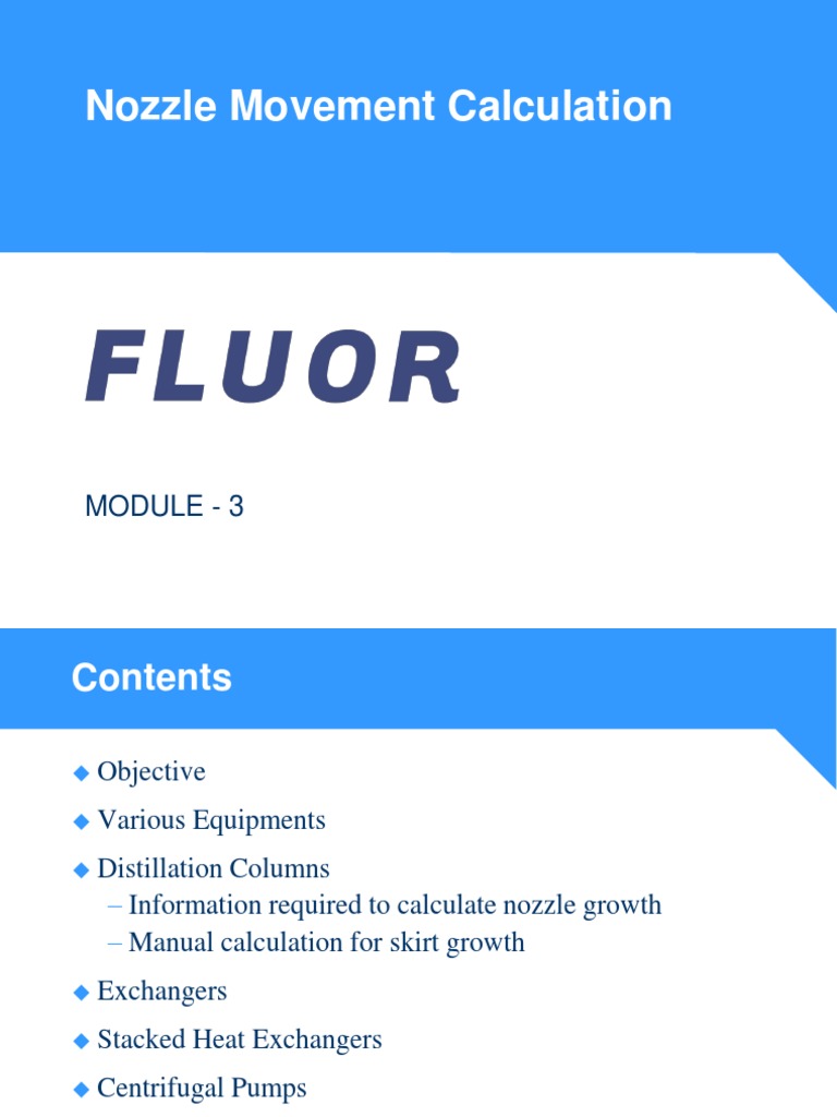 Nozzle Movement Calculation PDF Heat Exchanger Pump