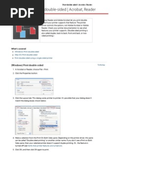 acrobat reader print double sided