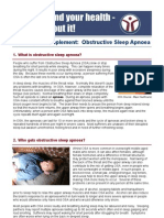Information Supplement: Obstructive Sleep Apnoea
