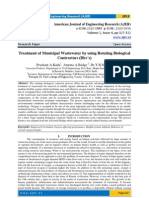 Treatment of Municipal Wastewater by Using Rotating Biological Contractors (RBC'S)