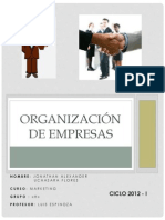 ORGANIZACIÓN DE EMPRESAS (MARKETING)