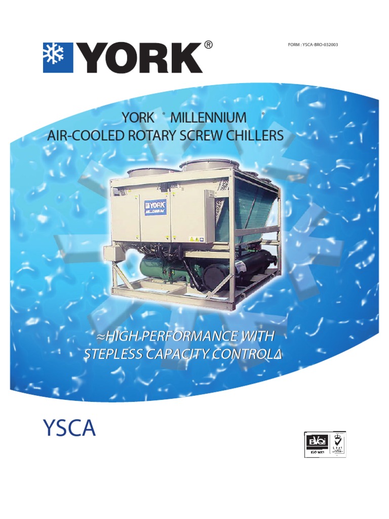 York Millienium Air Cooled Screw Chiller Catalogue PDF Filtration