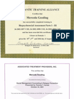 Merceda's Certifications, Degrees and Training.