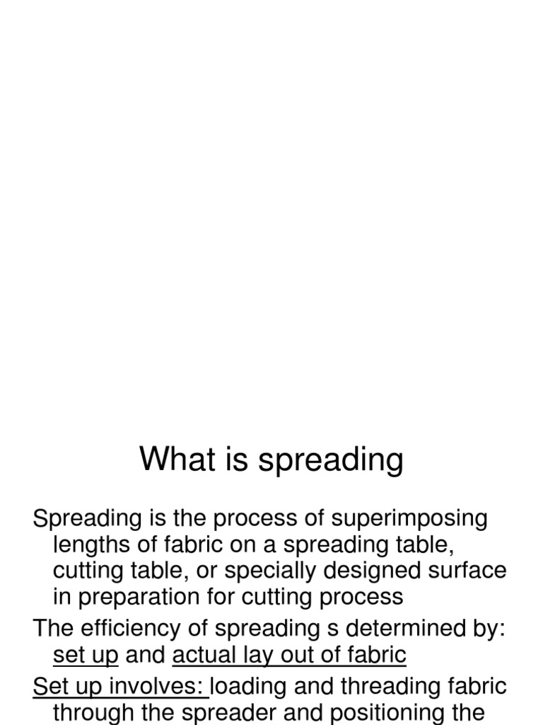 Spreading | PDF | Knitting | Textiles
