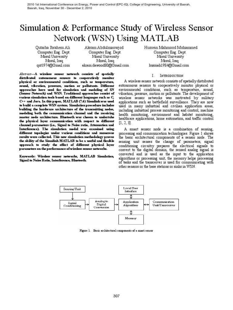 Simulation & Performance Study of Wireless Sensor Network (WSN) Using
