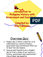 Introduction To Philippine History With Government and Philippine Constitution