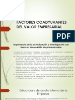 Factores Coadyuvantes Del Valor Empresarial