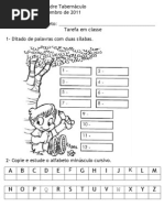 Ditado de Palavras Alfabeto