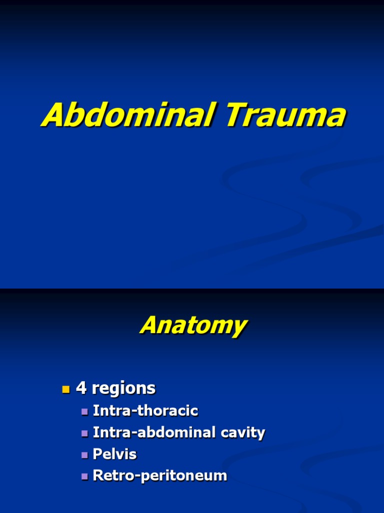 Abdominal Trauma | PDF | Major Trauma | Abdomen