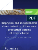 Biophysical and Socio-Economic Characterization of Cereal Production Systems of Central Nepal