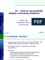 4 Seasons" - How To Successfully Deploy E-Learning Initiative