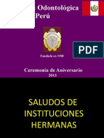 Aniversario Fop. Saludos de Instituciones Hermanas