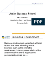 Amity Business School: Organisation Theory and Management Dr. Anshu Yadav