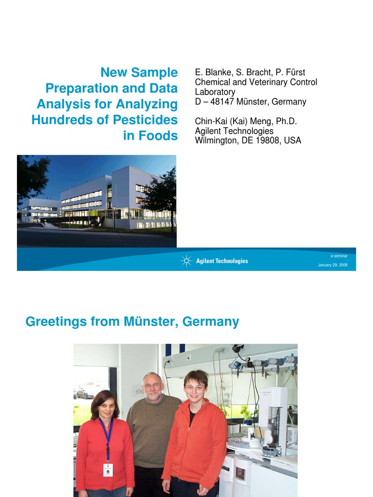New Sample Prep and Data Analysis For Analyzing Pesticides in Foods