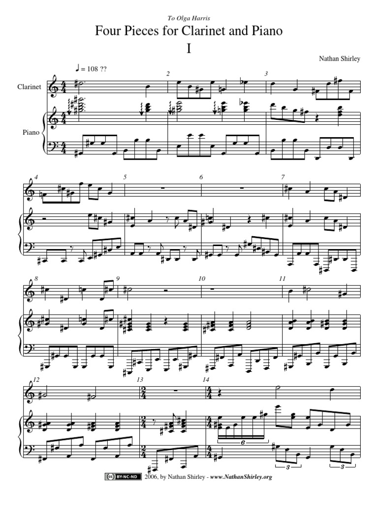 Four Pieces For & Piano PDF Chamber Music Classical Music