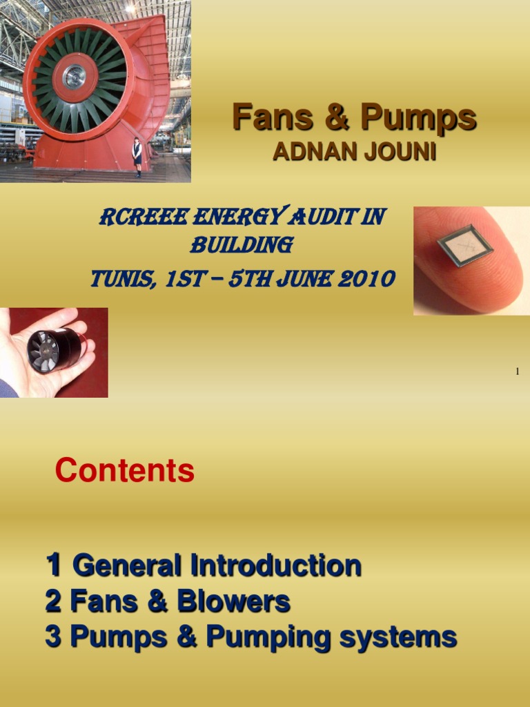 Energy Audit Inbuilding Fans PDF Pump Mechanical Fan