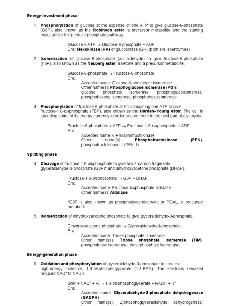 Glycolysis Glycolysis Adenosine Diphosphate