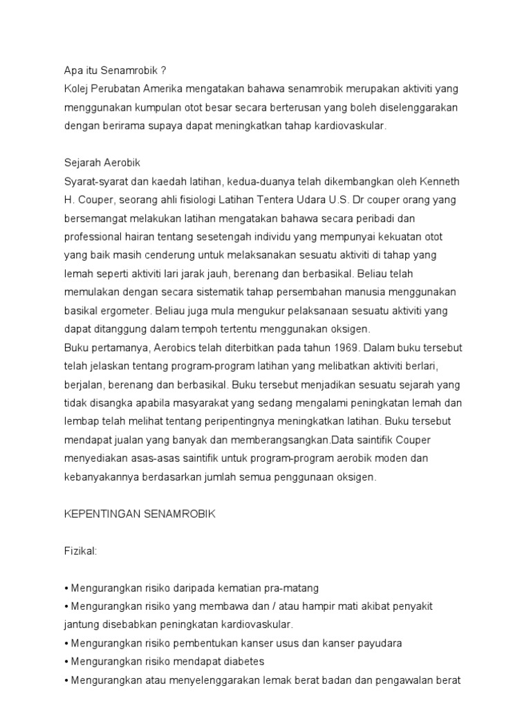 Apa Itu Senamrobik Pdf