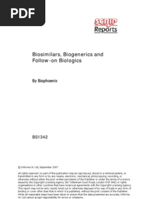 Biogenics Biosimilars Pdf Biopharmaceutical Monoclonal Antibody
