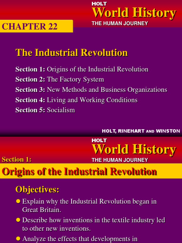 History Alive Chapter 22 Lecture PDF Socialism Industrial