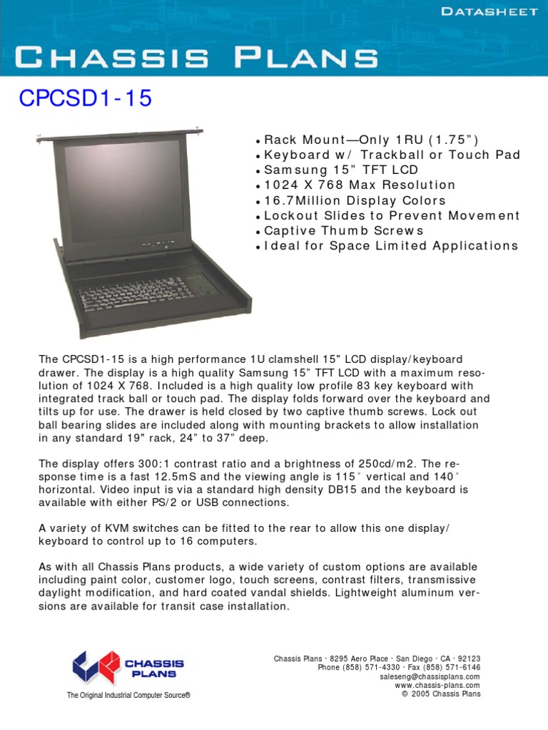 Rack Mount Clamshell 15