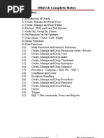 Oracle Complete Notes